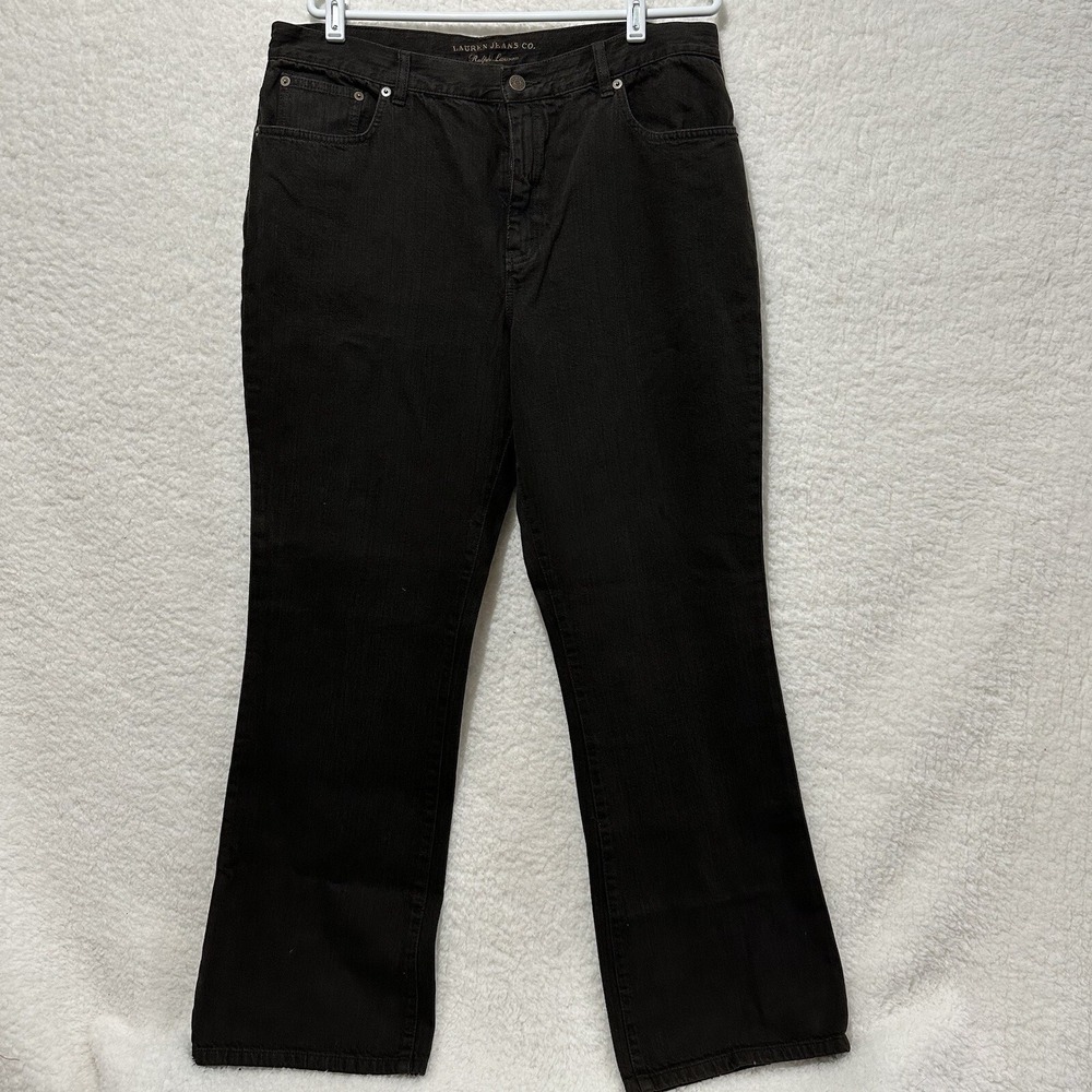Ralph Lauren Jeans Co. LRL Women's Brown Straight Denim Jeans Size 16‎